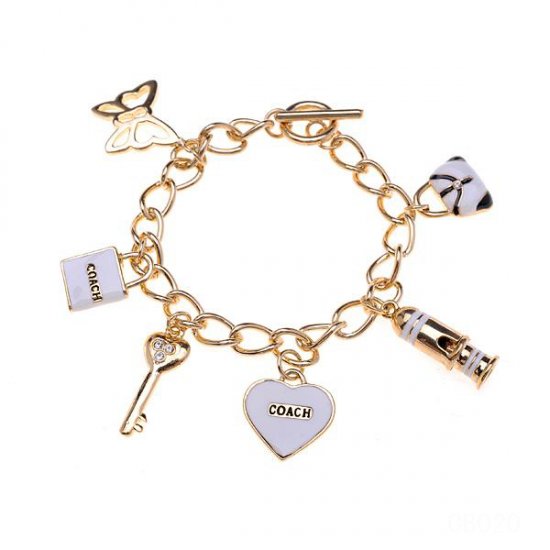 Coach Fashion Charm White Bracelets CVW - Click Image to Close